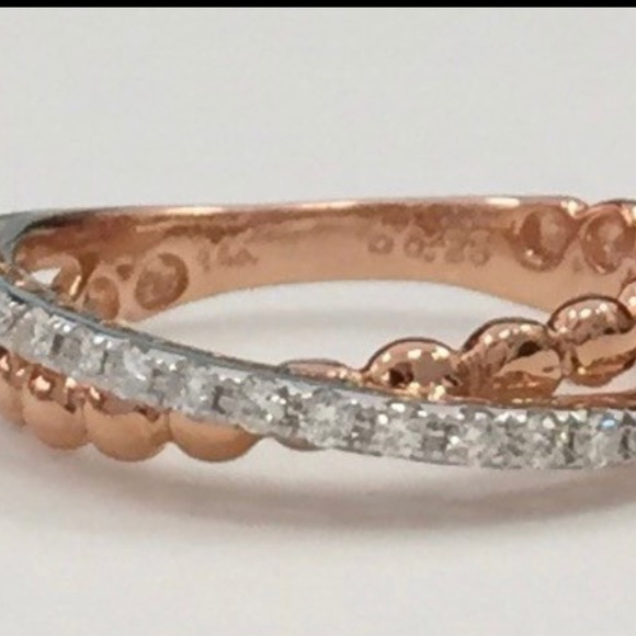 Nava-Dee 14kt Rose Gold Custom .25tcw Diamond Ring - Picture 4 of 5